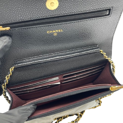 現金特価】シャネル クラシックチェーンウォレット AP0250 ブラック