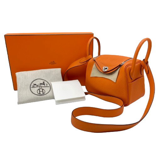 エルメス リンディミニ オレンジミニアン トリヨンクレマンス シルバー