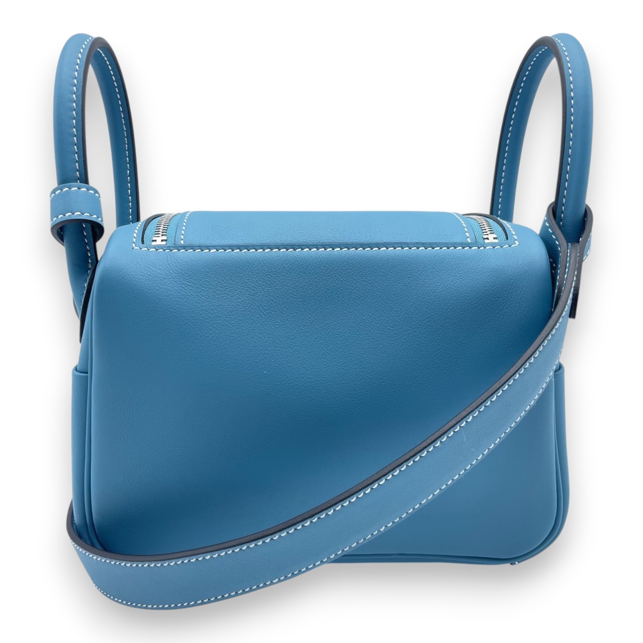 エルメス リンディミニ 19 ブルージーン スイフト シルバー金具 K刻印