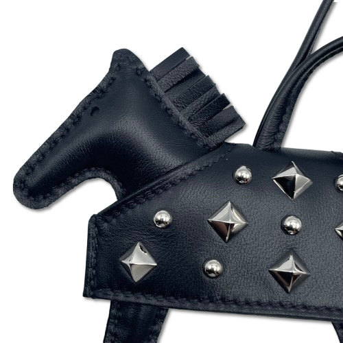 エルメス ロデオチャーム ロベオロック PM ノワール シルバー金具 K