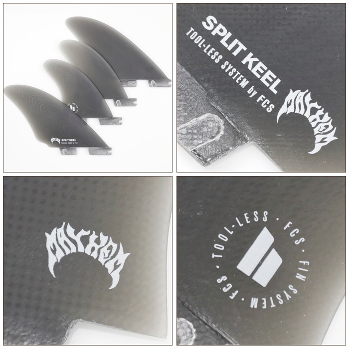 FCS2 メイヘム スプリットキール クアッドフィン FCS fcs2 フィン クワッド MB SPLIT KEEL QUAD メイヘムロゴ