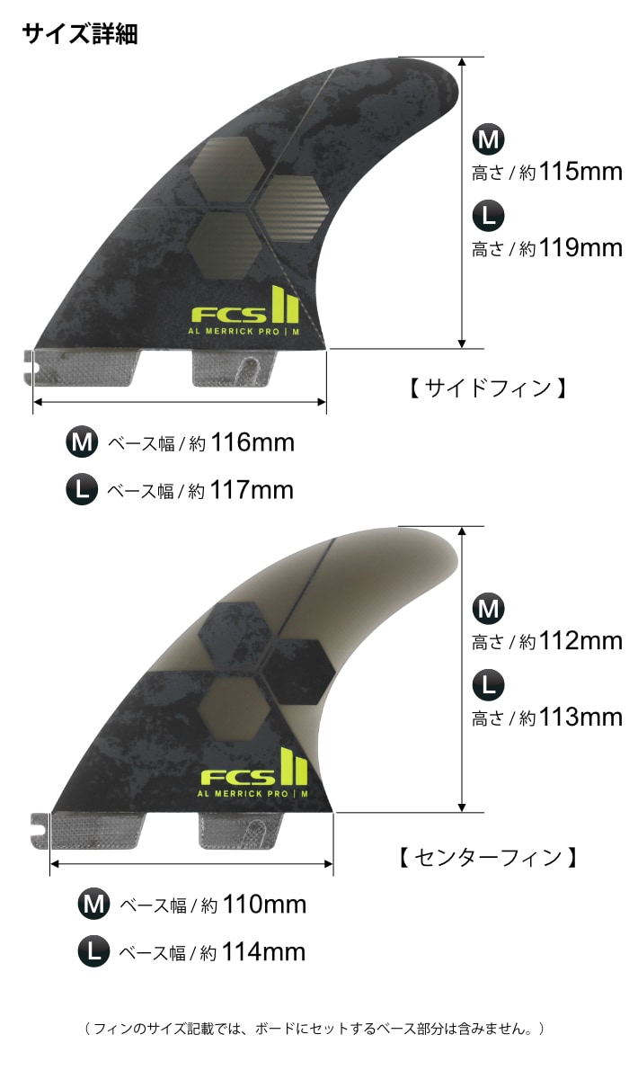 FCS2 FIN エフシーエス2フィン トライフィン AM - PG PRO PGプロ BLACK