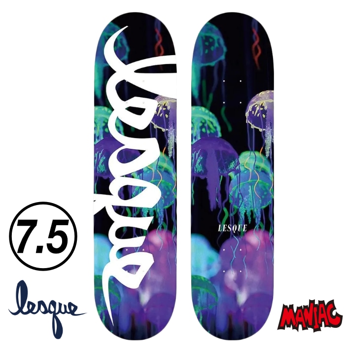 スケボー デッキ スケートボード LESQUE レスケ 7.5インチ NEON JELLY