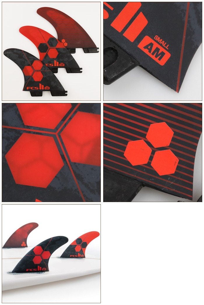 FCS 2トライフィン 赤/黒 アルメリックSサイズ FCS 2トライフィン 赤