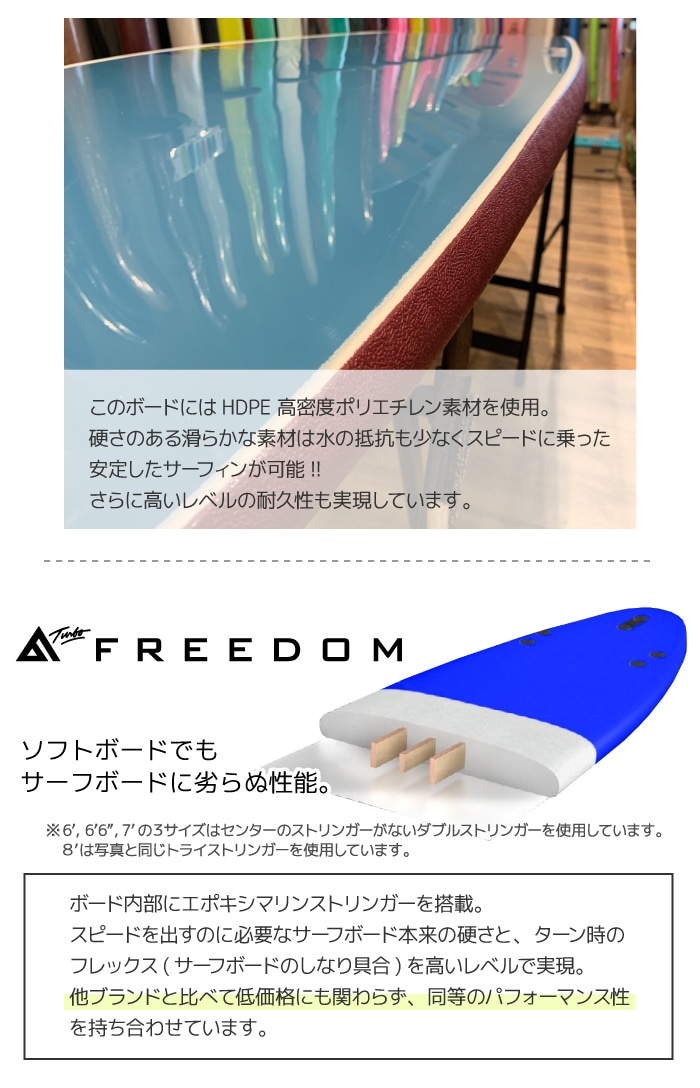 ソフトボード TURBO ターボ FREEDOM Softboard フリーダム Funboard 7