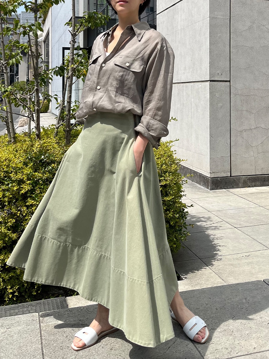 MI-MOLLET FLARE BACK SATIN SK | SKIRT | MADISONBLUE