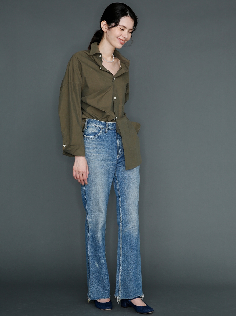 HEM CUT FLARE PT DENIM | PANTS | MADISONBLUE