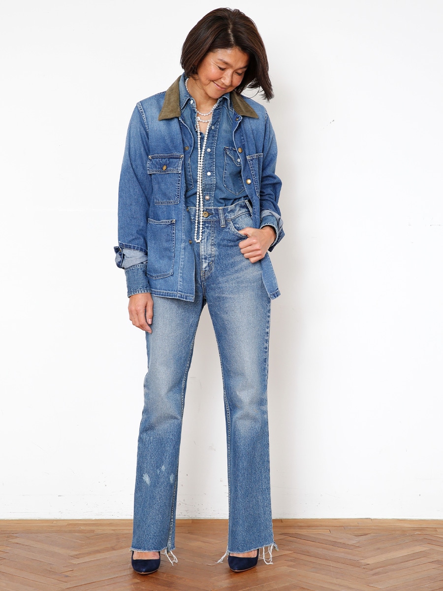 HEM CUT FLARE PT DENIM | PANTS | MADISONBLUE