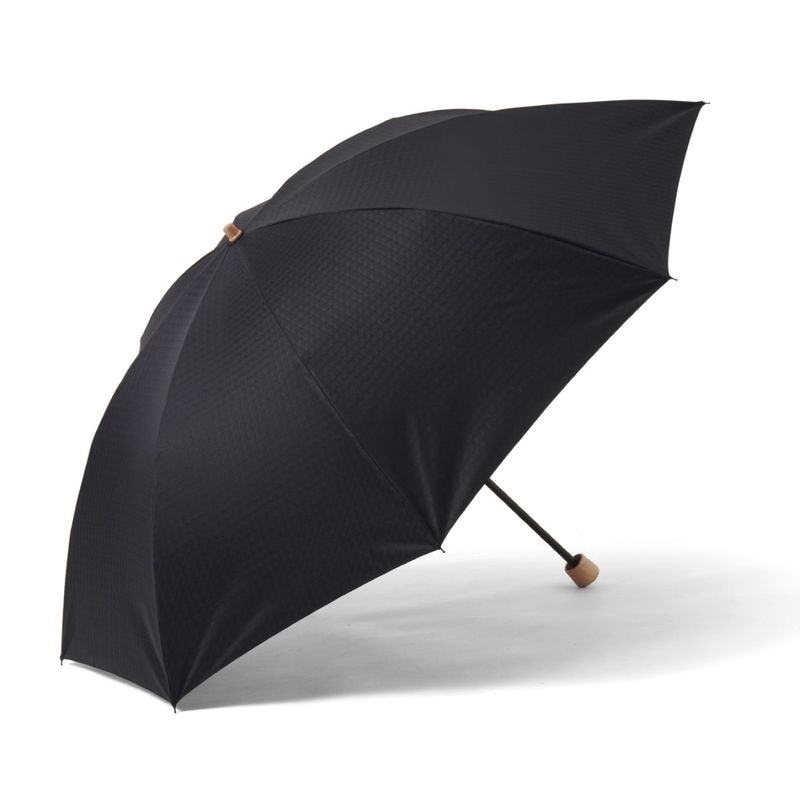 ユニセックス晴雨兼用傘】一級遮光-キューブ-長-ネイビー｜トンボ洋傘