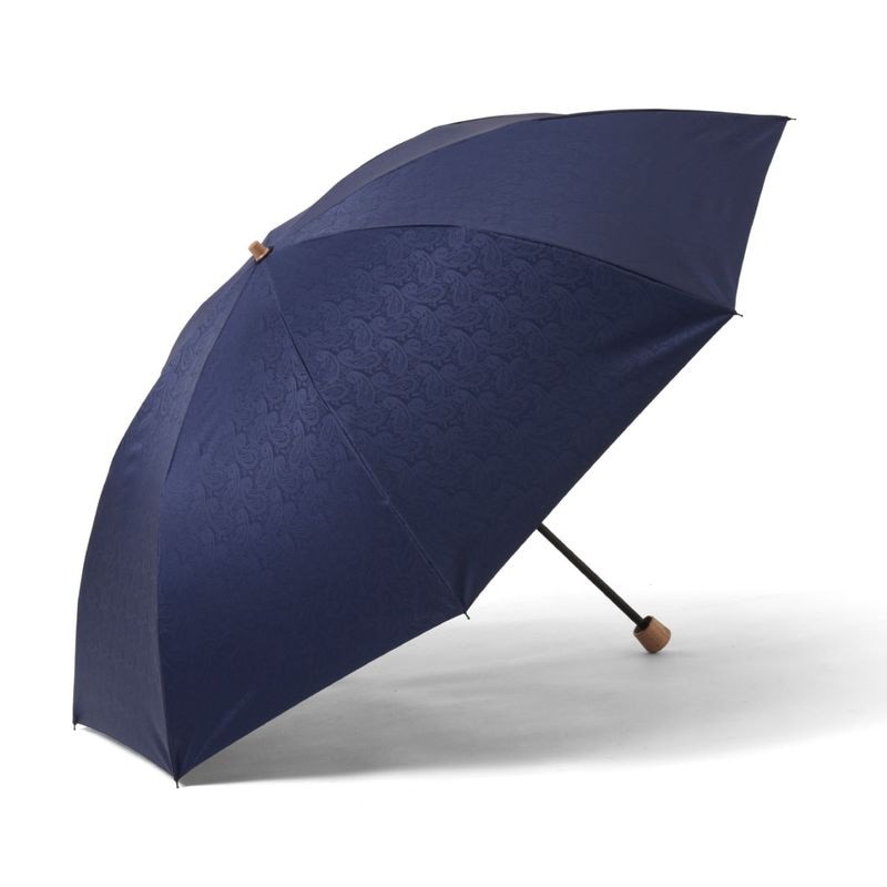 ユニセックス晴雨兼用傘】一級遮光-キューブ-長-ネイビー｜トンボ洋傘