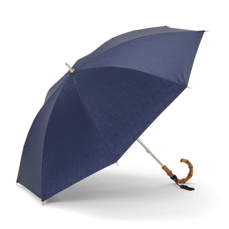 レディース晴雨兼用傘】一級遮光キューブ-折りたたみ-ネイビー｜トンボ