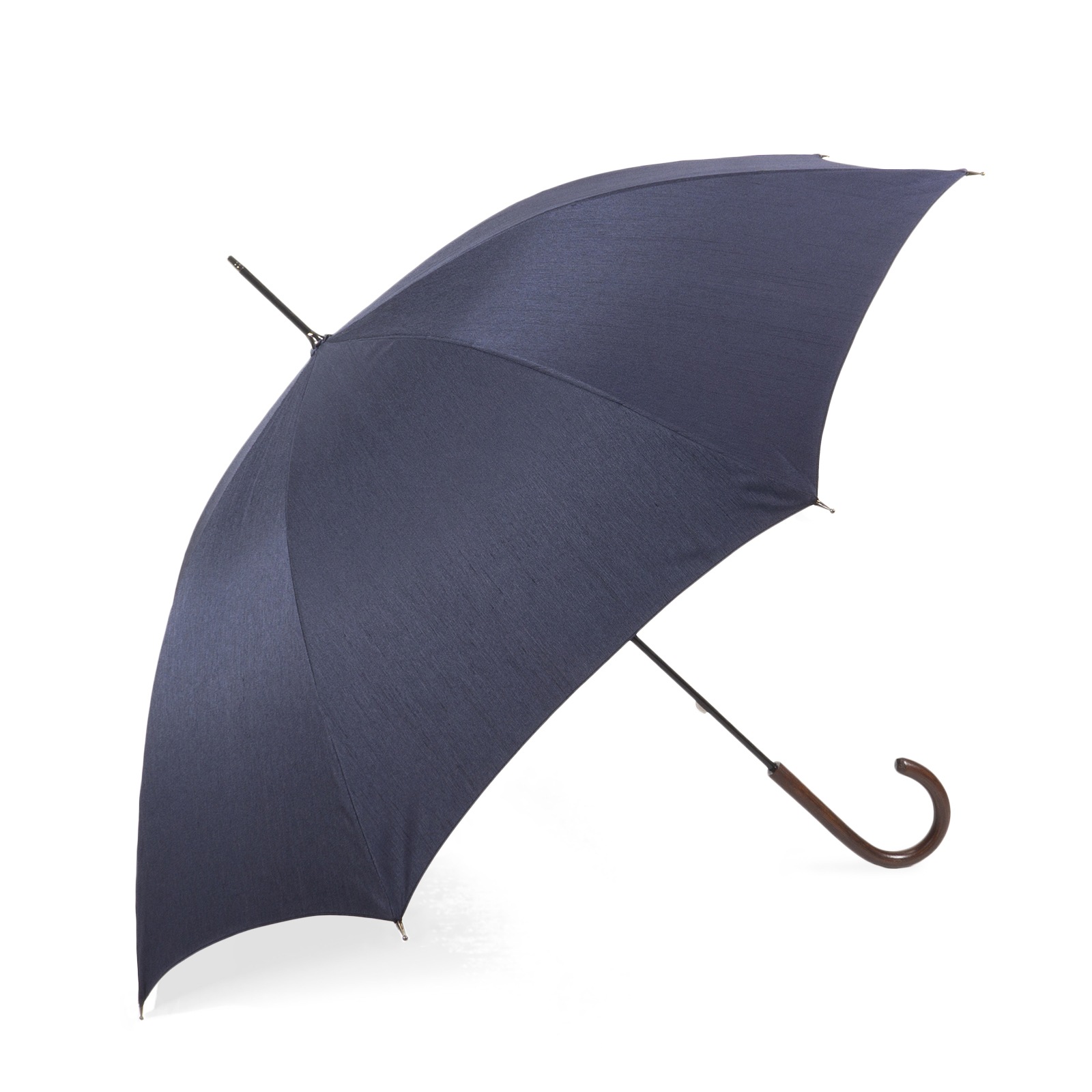 ユニセックス晴雨兼用傘】シャンタン-長-ネイビー｜トンボ洋傘前原光榮