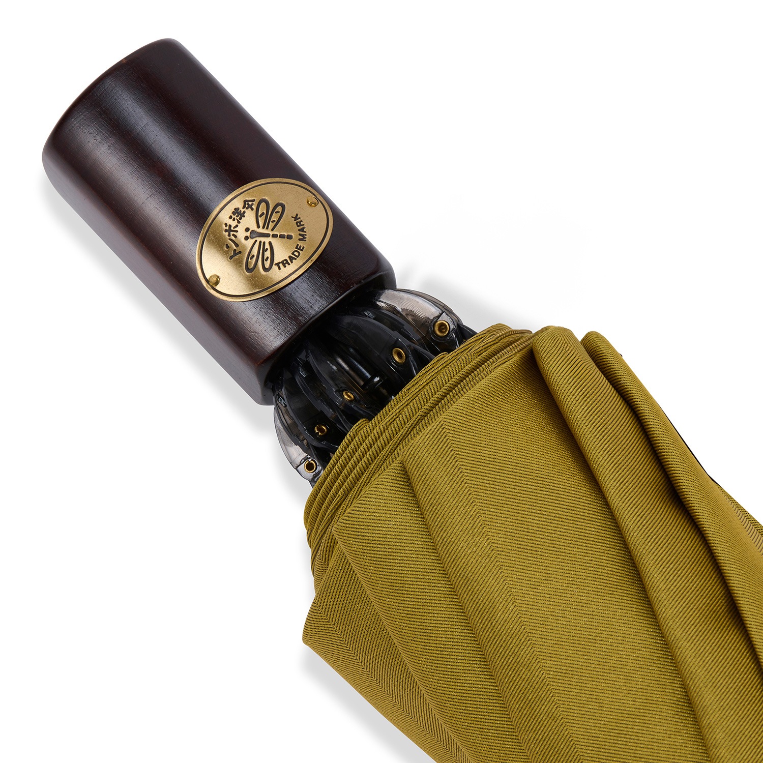 メンズ雨傘】シャドウ-折りたたみ-ネイビー×マスタード｜トンボ洋傘