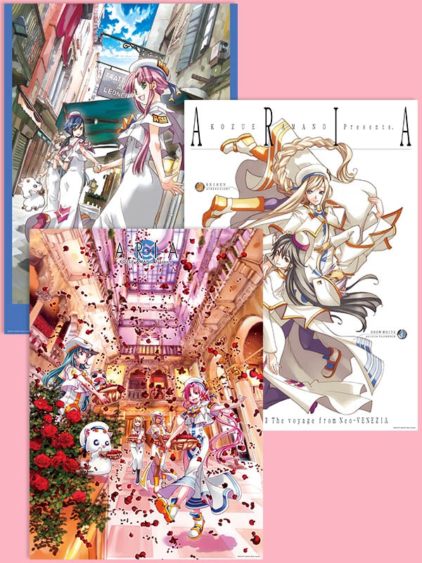 The BENEDIZIONE】ARIA 原作クリアポスターセットD【A3サイズ3枚組