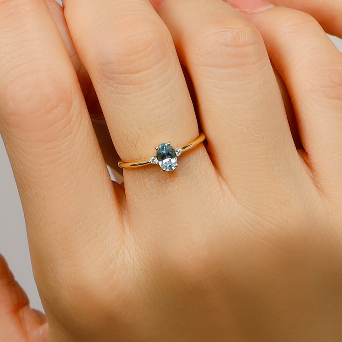 ウーナ アクアマリン リング/c0484aq ジュエリー専門店 malvaceae