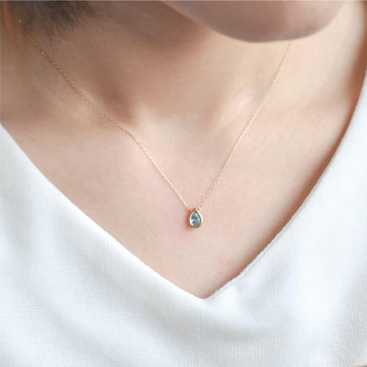 しずく ブルートパーズ ネックレス /b0036bt ジュエリー専門店