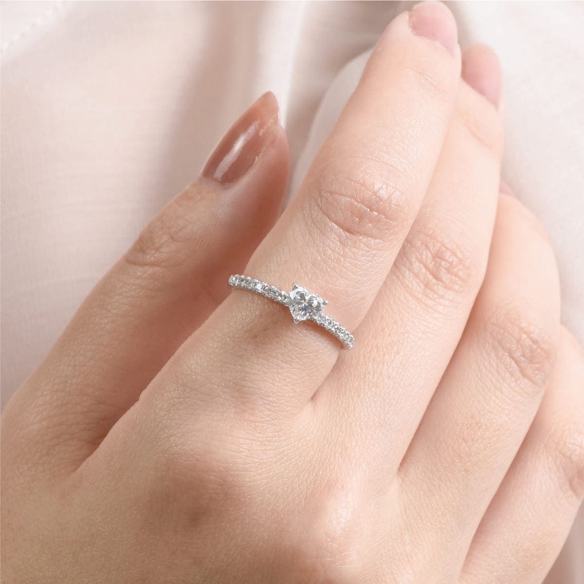 ルガ GIA ダイヤモンド リング ハートシェイプ 0.5ct /s0436da