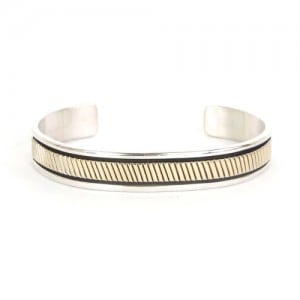 ◇sizeM ブルースモーガン 14金 スタンプワーク バングル｜マライカ