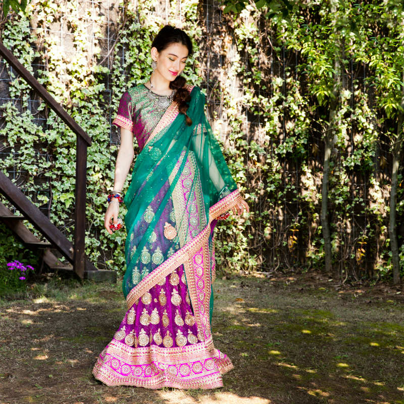 ザリ刺繍サリー H｜マライカ公式通販