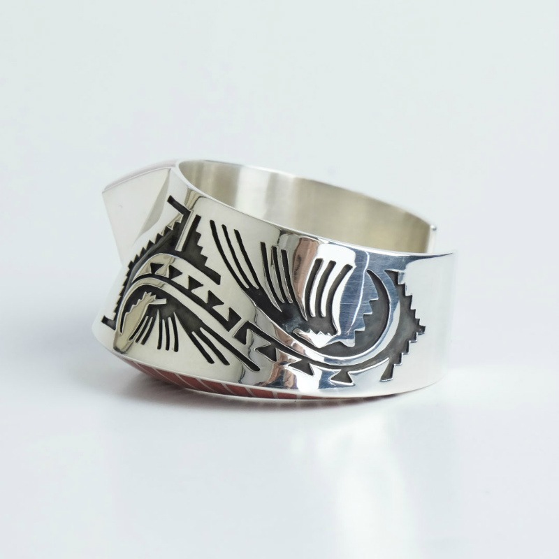 143mm ロンパーカー コーラル インレイ バングル｜マライカ公式通販