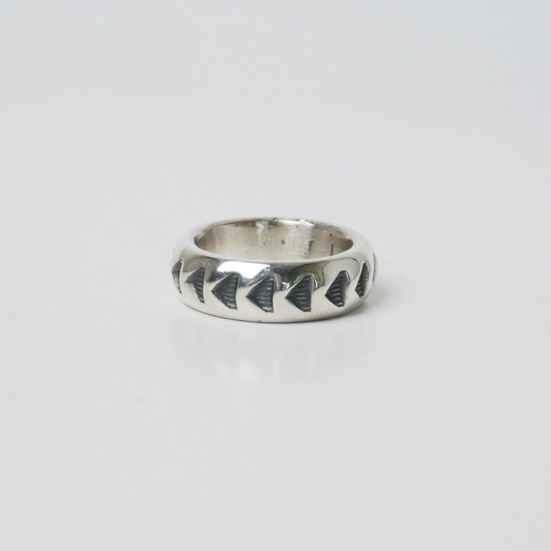 14号 サンシャインリーブス ハーフラウンド スタンプ リング｜マライカ