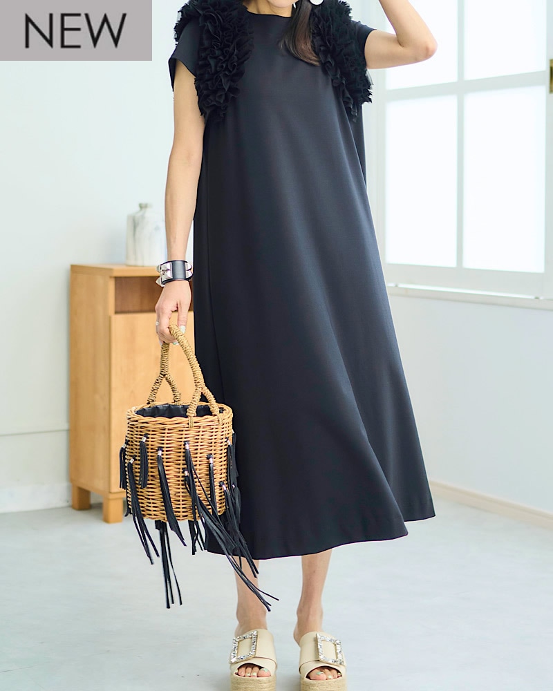 SALE【残り2点のみ】オーガンジーフリルワンピース | 東京/北青山 pop