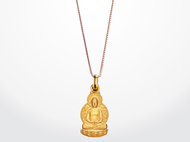 戌・亥歳 阿弥陀如来 18金製 御守御本尊ペンダント | 貴金属神仏具,御