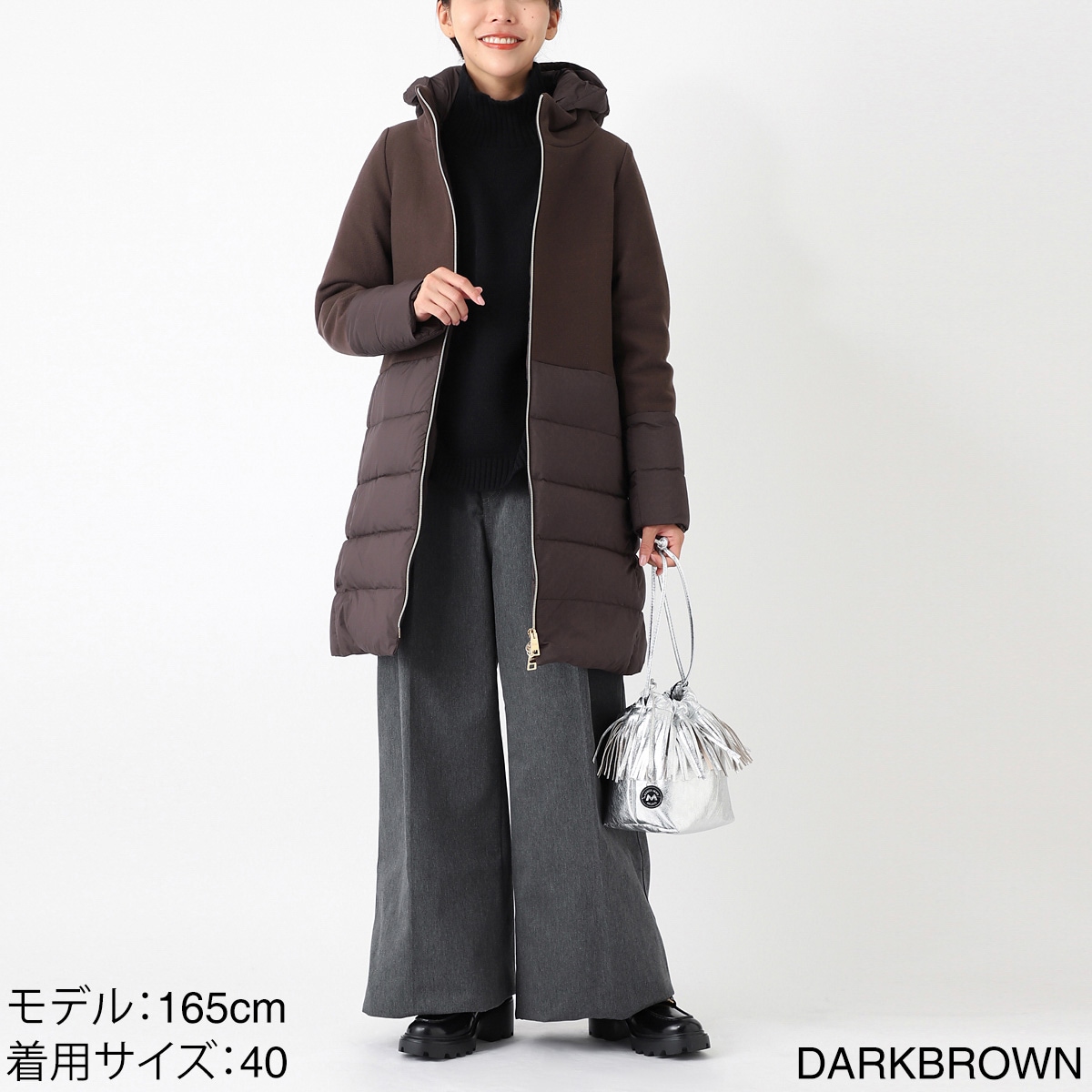 HERNO ヘルノ ダウンコート/DIAGONAL WOOL AND NUAGE PARKA【大きい