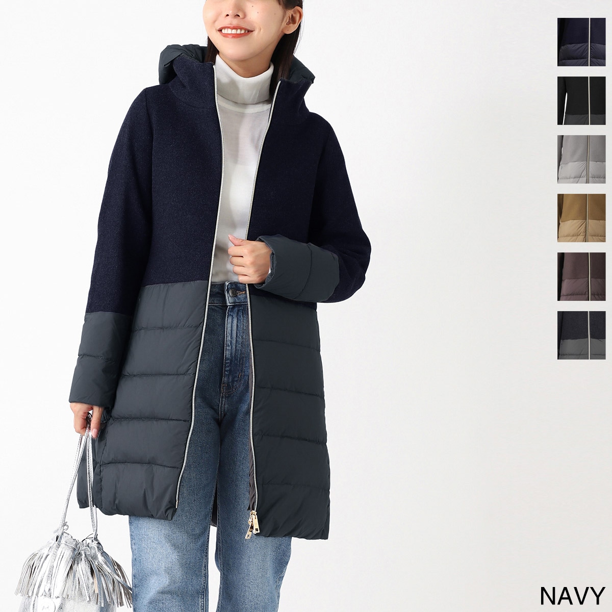 HERNO ヘルノ ダウンコート/DIAGONAL WOOL AND NUAGE PARKA【大きい