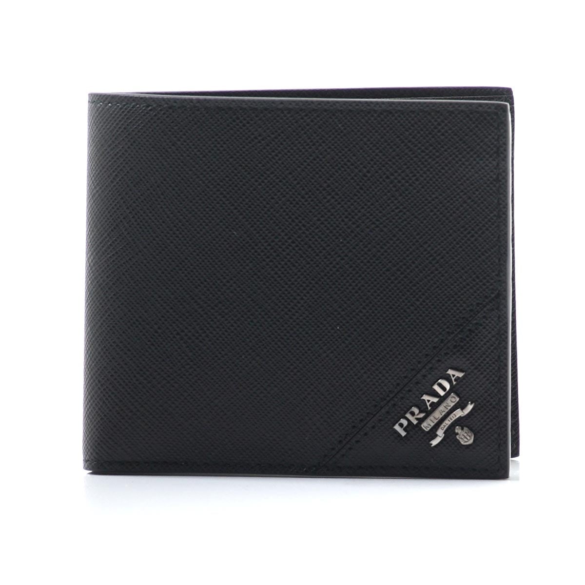 PRADA プラダ 2つ折り財布 小銭入れ付き/SAFFIANO メンズ | メンズ