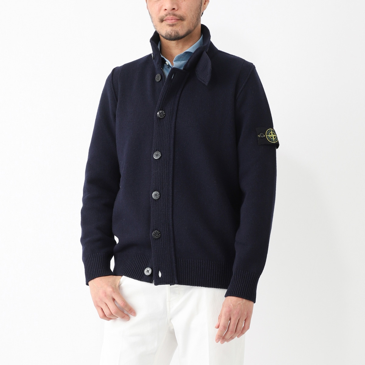 STONE ISLAND ストーンアイランド カーディガン/547A3 LAMBSWOOL