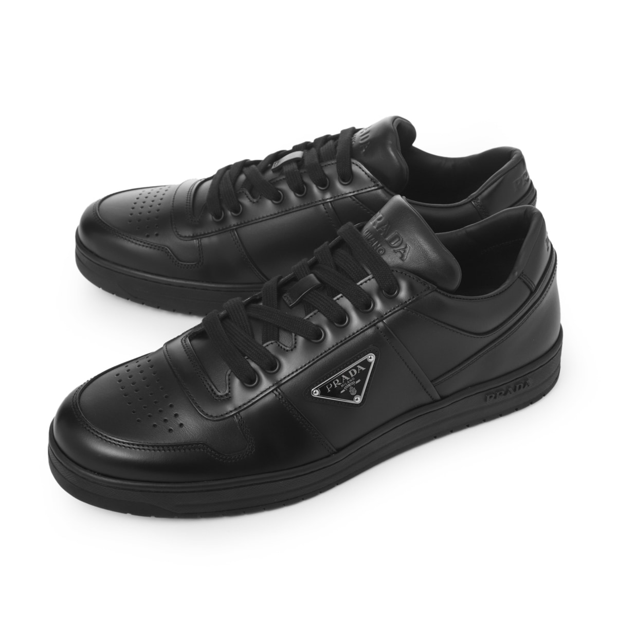 PRADA プラダ スニーカー/DOWNTOWN LEATHER SNEAKERS【大きいサイズ