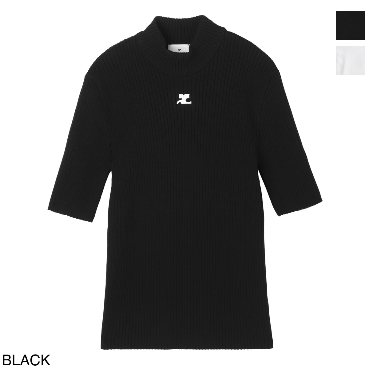 2万円均一】【アウトレット】courreges クレージュ モックネック半袖