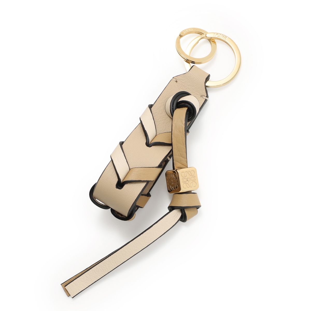 LOEWE ロエベ キーリング/バッグチャームレザー/BRAIDED STRAP KEYRING
