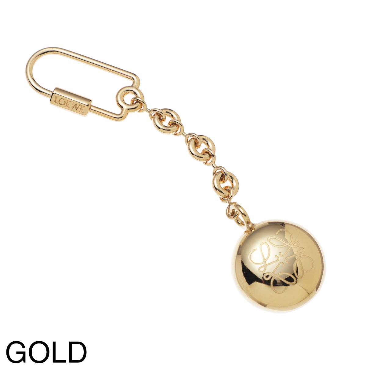 LOEWE ロエベ キーリング/バッグチャームゴールド/PEBBLE KEYRING