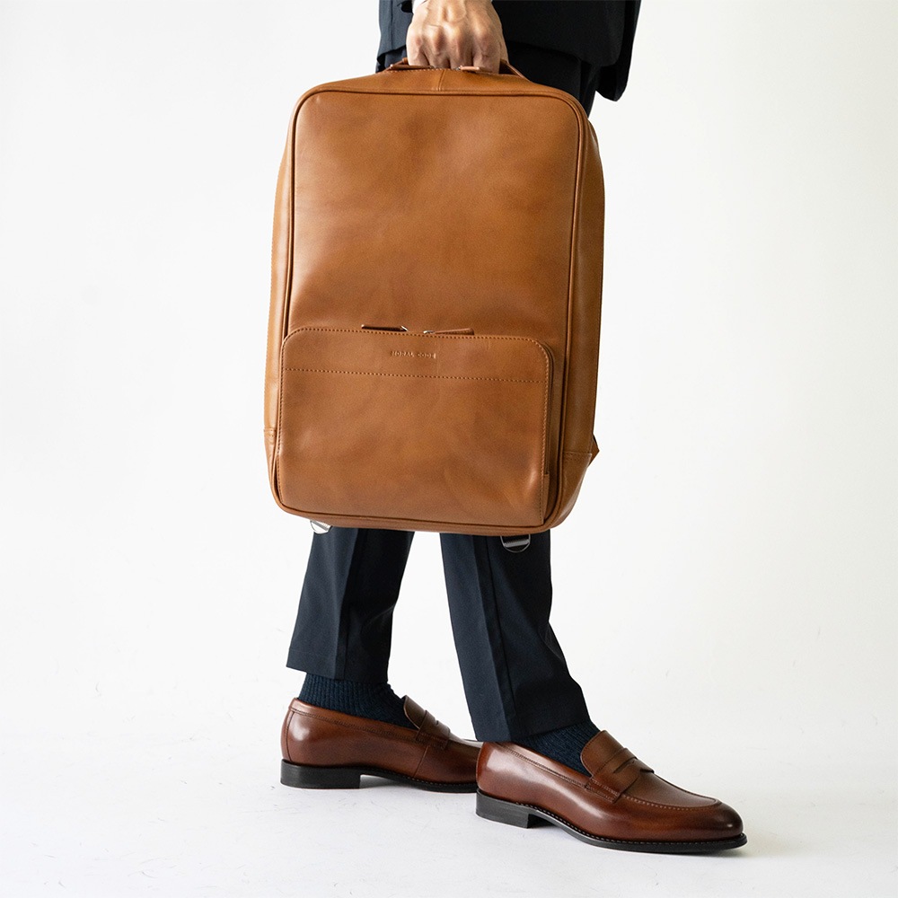 レザービジネスリュック OLIVER COGNAC バックパック コニャック茶