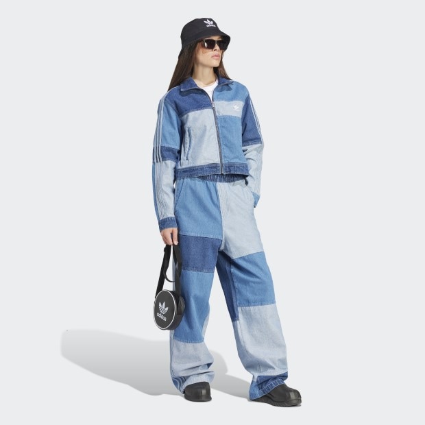 レディース KSENIASCHNAIDER パッチワークジーンズ ライトデニム