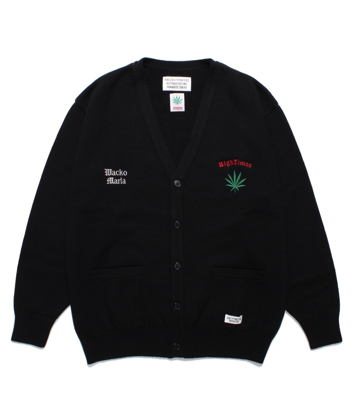 HIGH TIMES / CLASSIC KNIT CARDIGAN【BLACK】｜WACKO MARIA｜MELTING