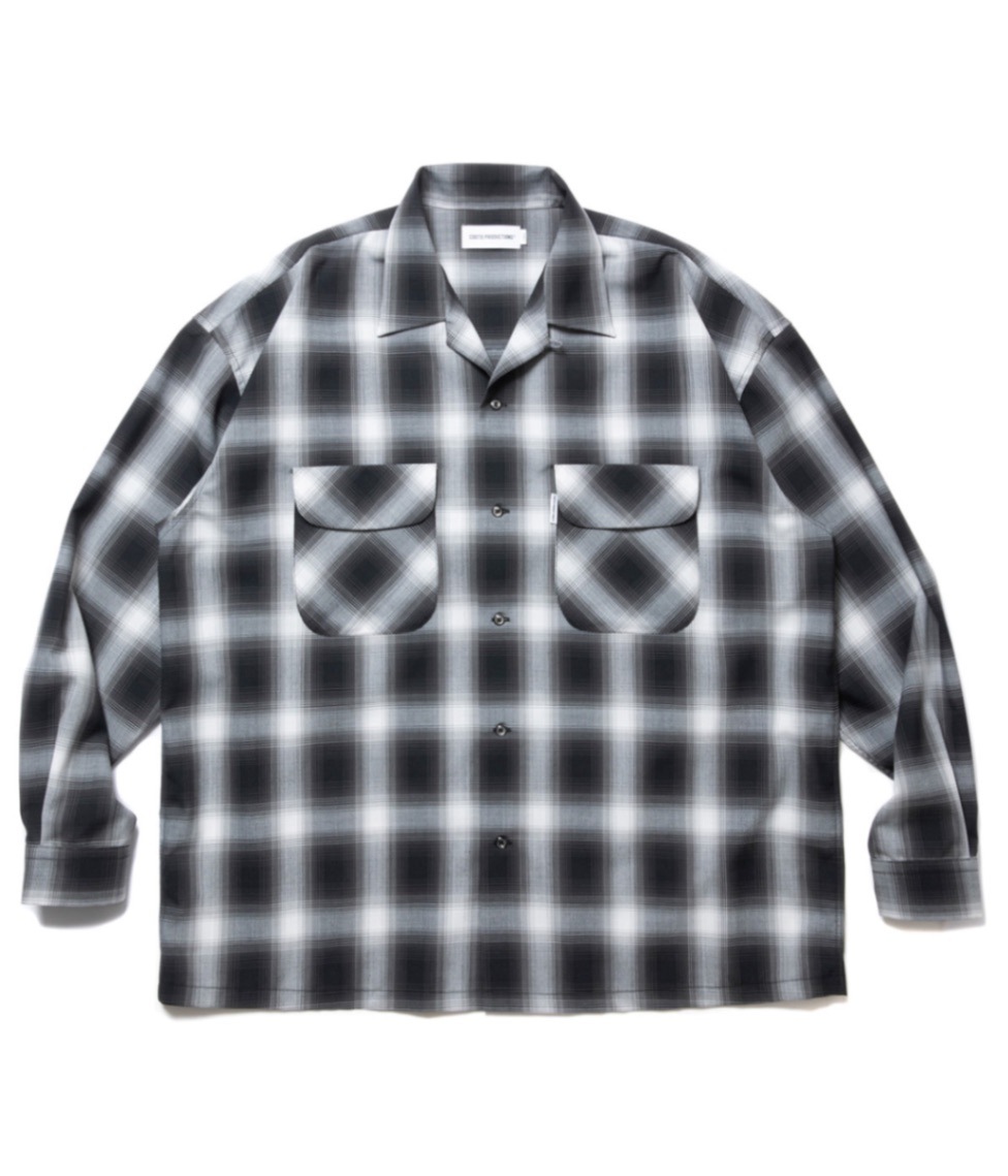 T/W Open Collar L/S Shirt【OMBRE CHECK】｜COOTIE PRODUCTIONS