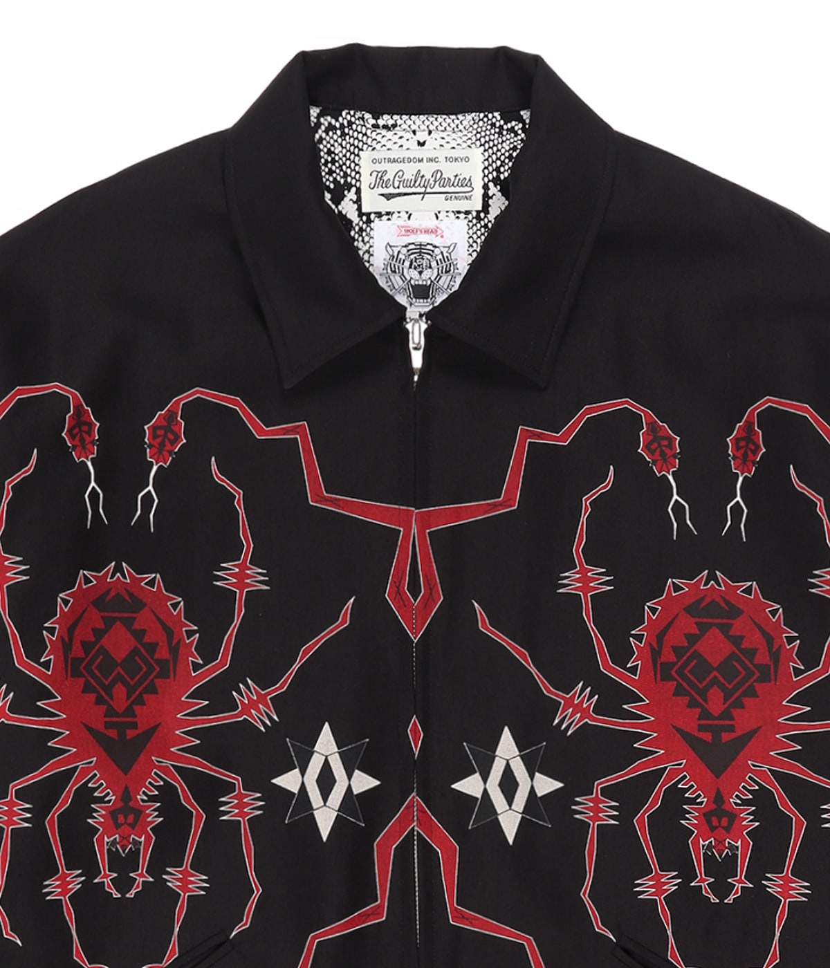 WOLF'S HEAD / VIETNAM JACKET (TYPE-1)【BLACK-RED】｜WACKO MARIA