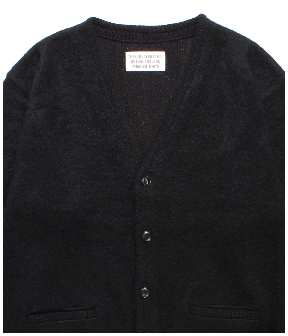 MOHAIR KNIT CARDIGAN (TYPE-1)【BLACK】｜WACKO MARIA｜MELTING POT