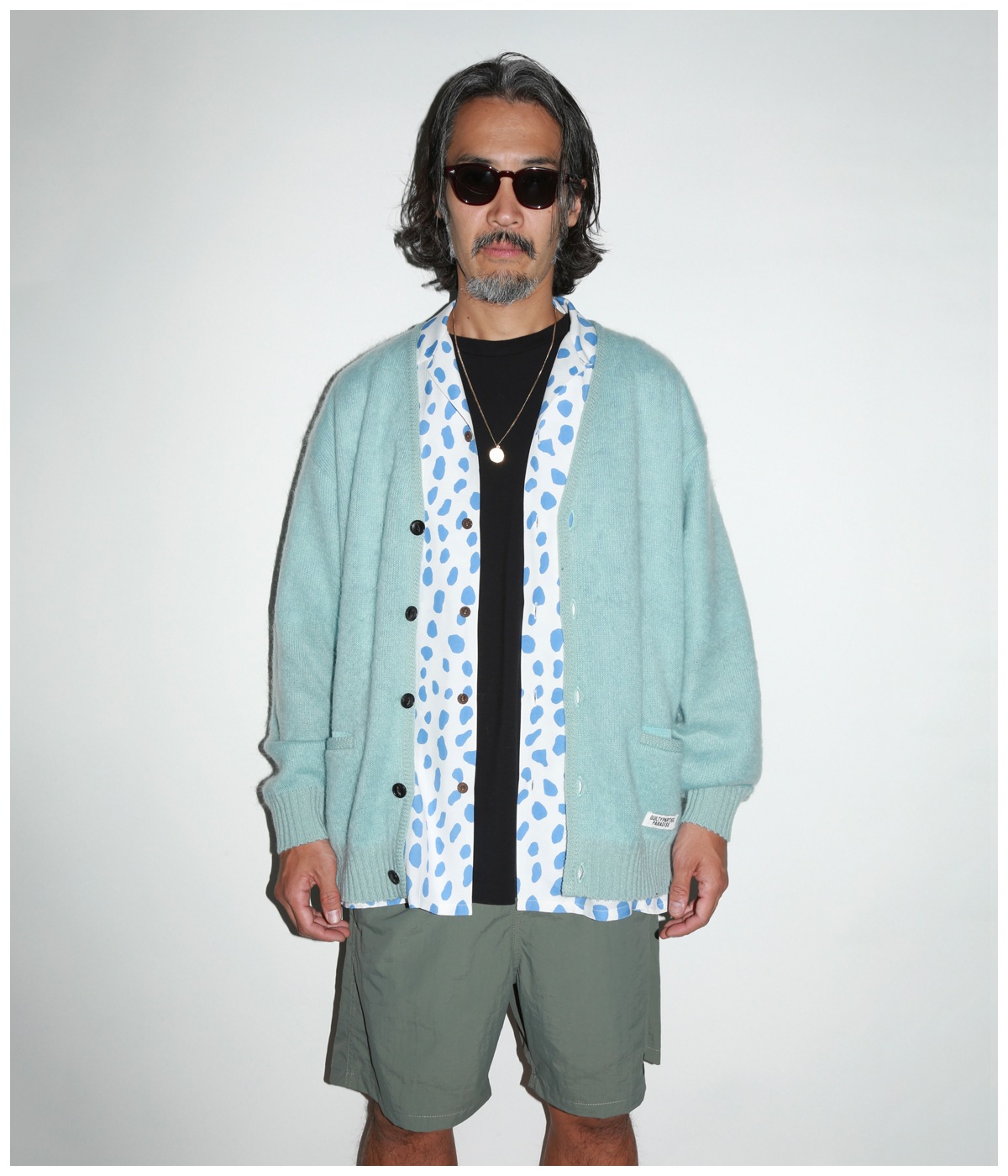 MOHAIR KNIT CARDIGAN (TYPE-1)【BLUE】｜WACKO MARIA｜MELTING POT