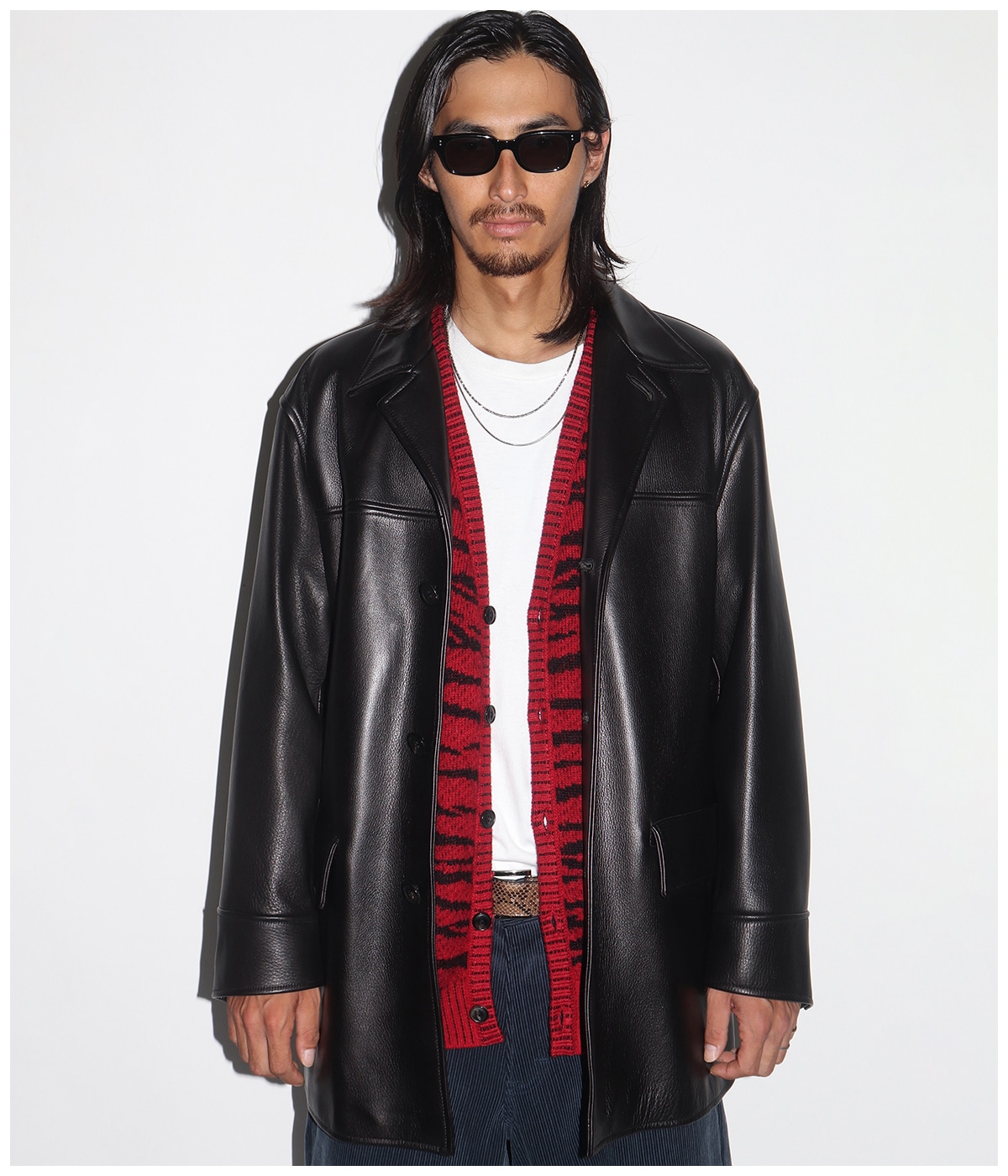 LEATHER CAR COAT (TYPE-2)【BLACK】｜WACKO MARIA｜MELTING POT（正規