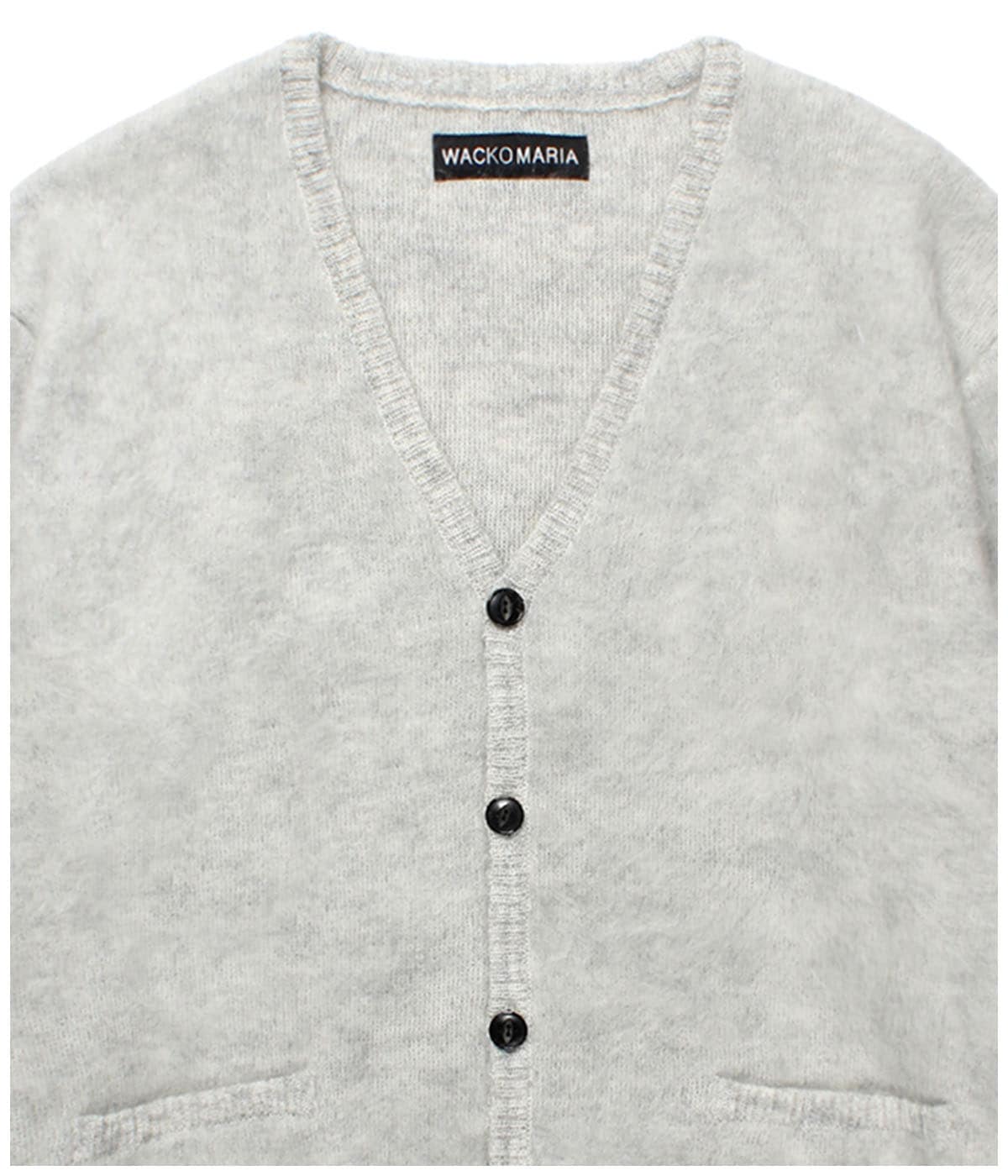 HEAVY MOHAIR KNIT CARDIGAN【WHITE】｜WACKO MARIA｜MELTING POT