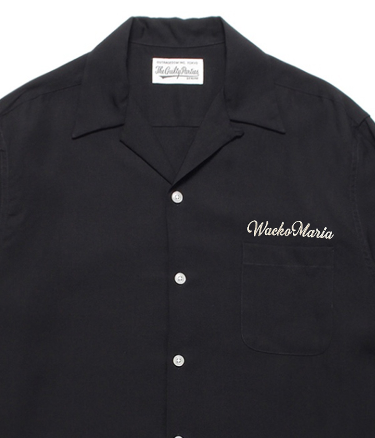 50'S SHIRT L/S (TYPE-2)【BLACK】｜WACKO MARIA｜MELTING POT（正規
