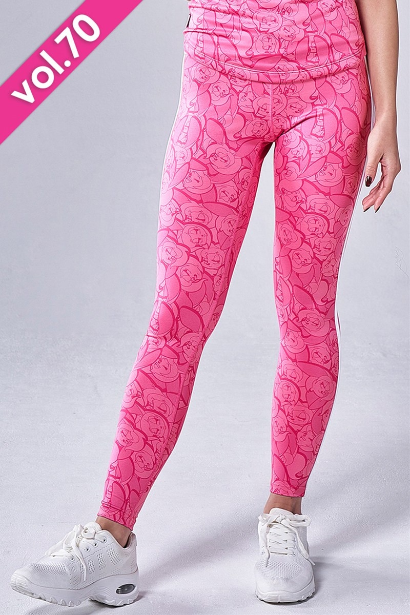 フィットネスウェア | ウエストデザインロングレギンス＊バニーピンク