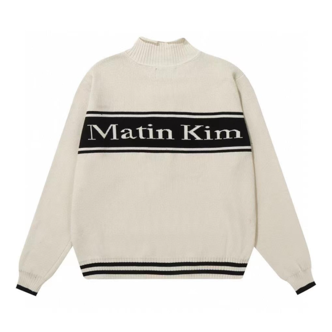 MATIN KIM ニット カーディガン SPELL POINT STRIPE KNIT CARDIGAN