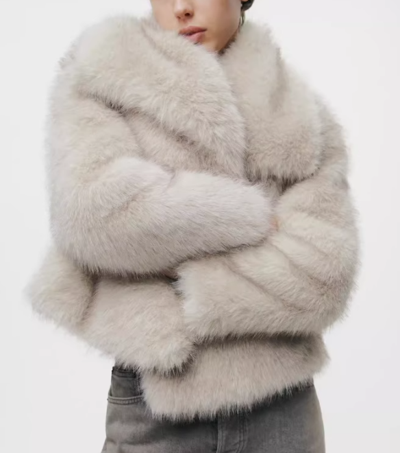 国内完売 ZARA フェイクファーコート ショートジャケット 4360/240