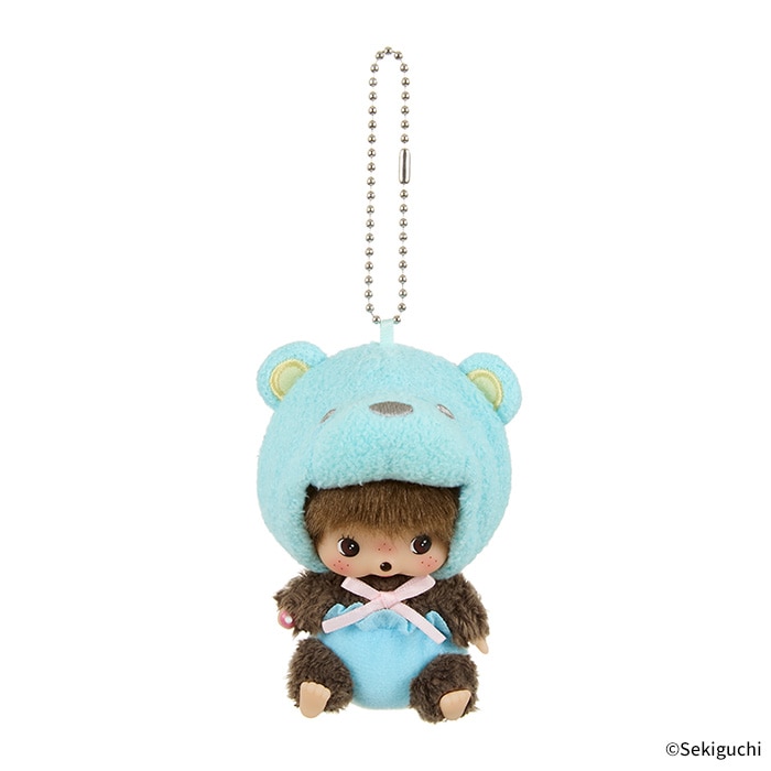 あにまるベビチッチ SS顔でかキーチェーン くま|【ぬいぐるみの