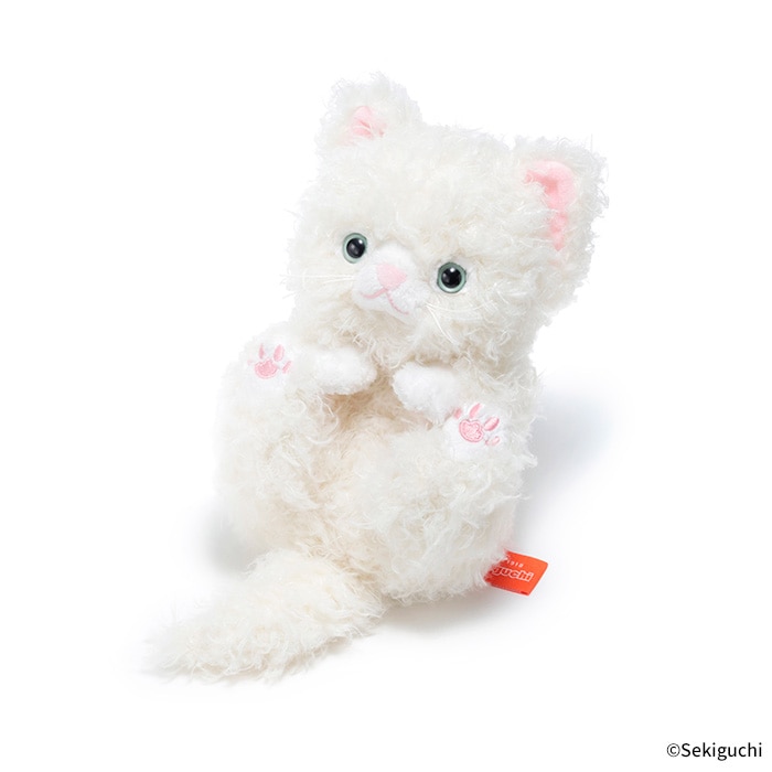 予約】 ころりんぬいぐるみ ねこ しろふわ|【ぬいぐるみのセキグチ